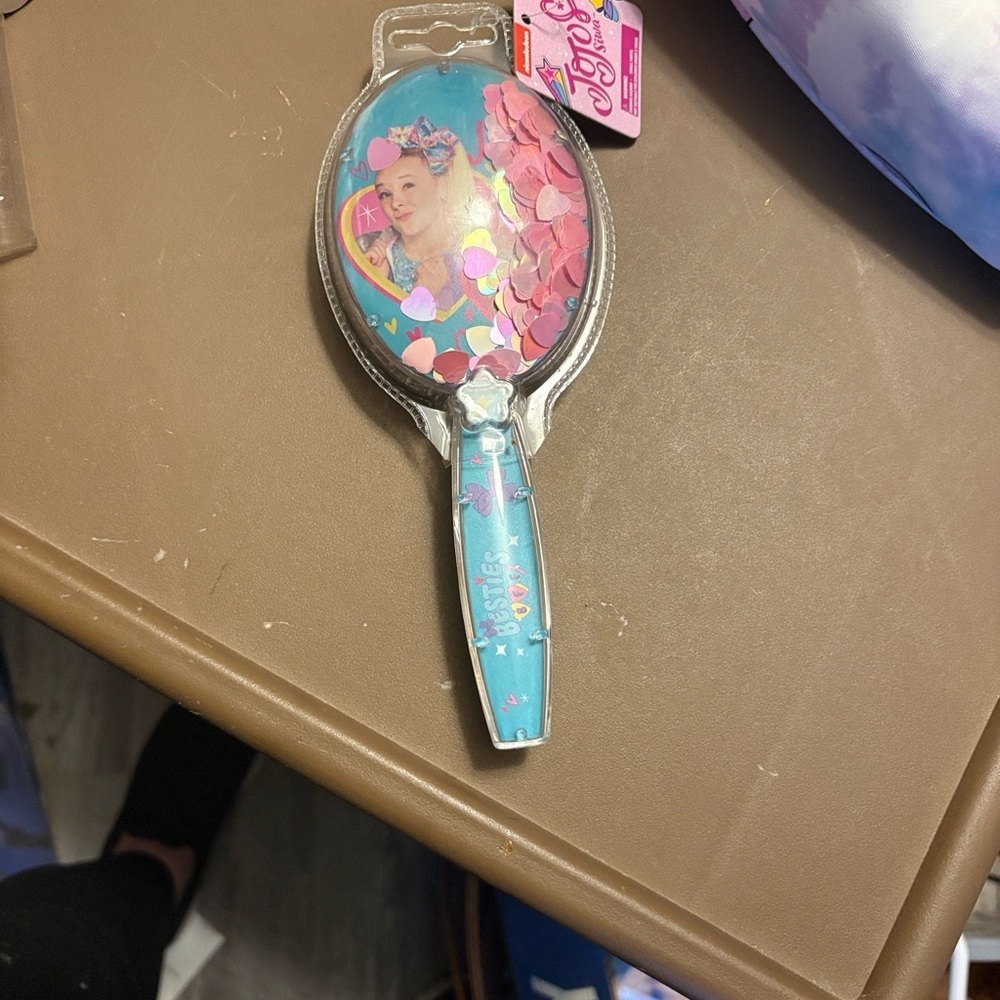 JoJo Siwa Blue Hairbrush with Pink Heart Accents